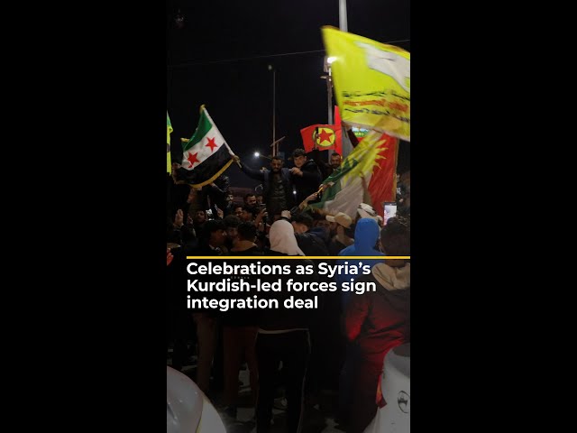 Celebrations as Syria’s Kurdish-led forces sign integration deal