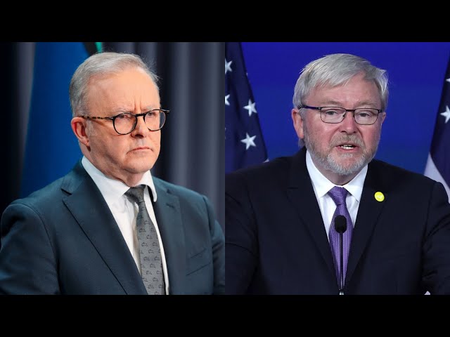 Albanese and Rudd the ‘real threat’ amid Trump’s war of words