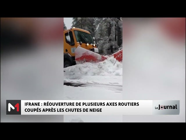 Ifrane : réouverture de plusieurs axes routiers coupés après les chutes de neige