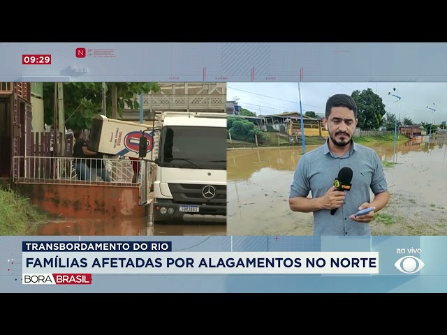 Famílias são afetadas por alagamentos no Acre