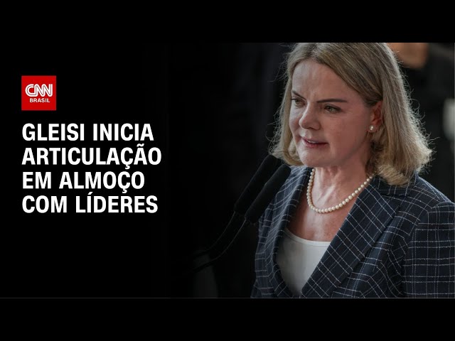 ⁣Após tomar posse, Gleisi deve receber líderes da base no Planalto | LIVE CNN