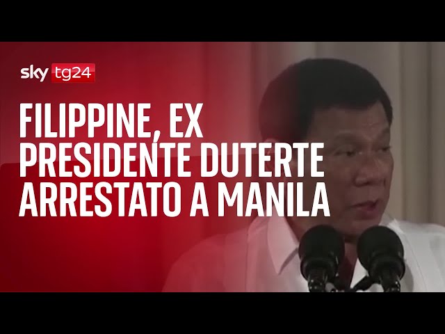 ⁣Filippine, arrestato a Manila l'ex presidente Duterte