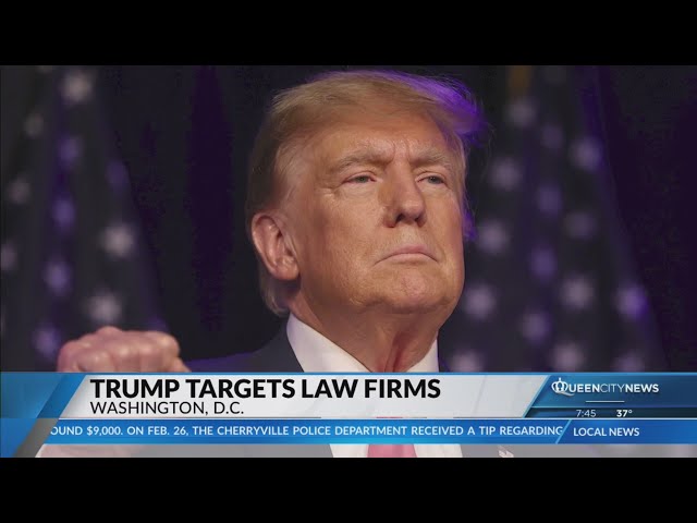 ⁣Trump bans two law firms from government buildings