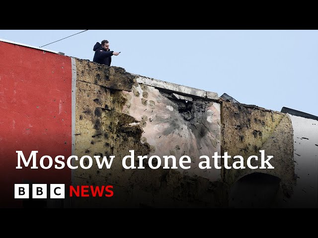 ⁣Moscow region hit by 'massive' drone attack, Russian officials say | BBC News