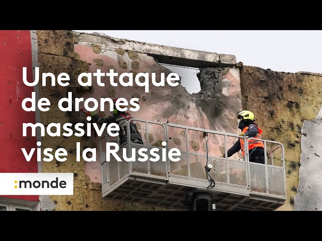 ⁣Moscou visée par une attaque "massive" de drones attribuée à Kiev