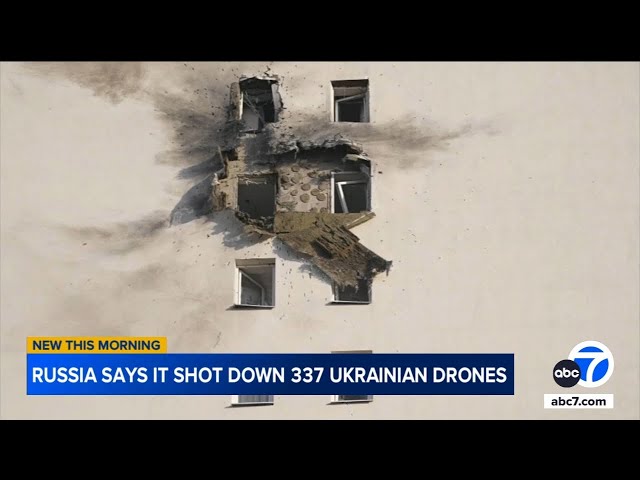 ⁣Ukraine bombards Russia with largest drone barrage of war, Moscow says