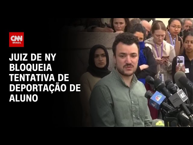 ⁣Juiz de Nova York bloqueia temporariamente deportação de estudante palestino preso | LIVE CNN