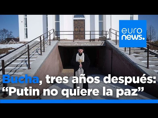 ⁣Bucha tras tres años de guerra: "La paz para Rusia llegará cuando no queden ucranianos vivos&qu