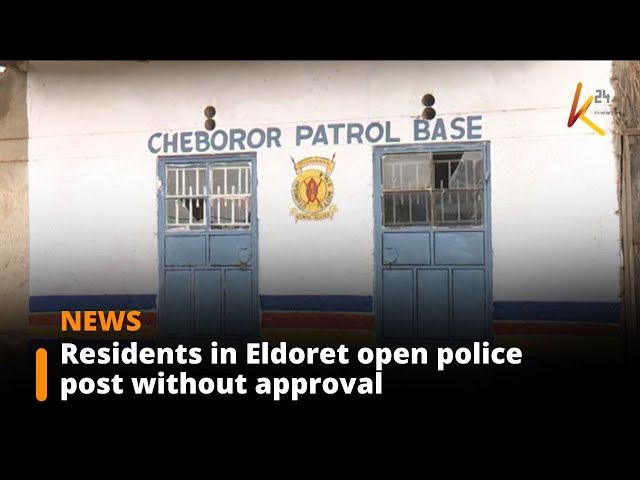 ⁣Residents in Eldoret open police post without approval amid rising insecurity concerns