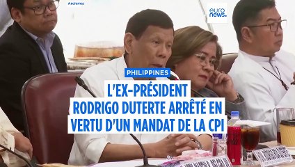 ⁣L'ancien président philippin Rodrigo Duterte arrêté pour crime contre l'humanité présumé