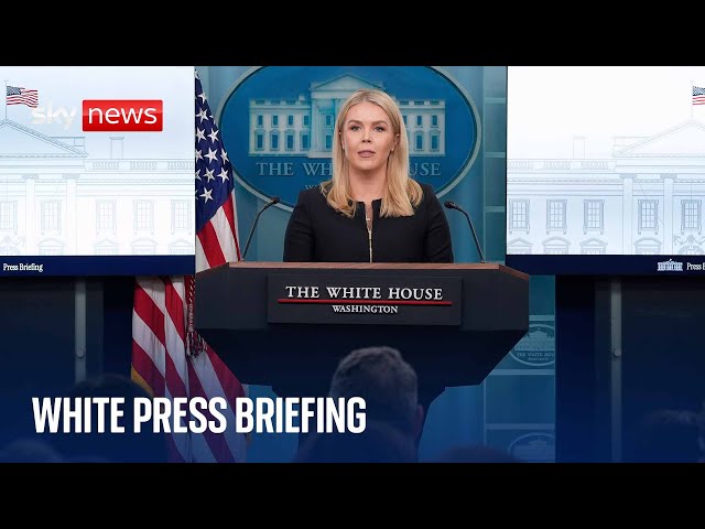 ⁣White House Press Briefing as Trump doubles tariffs on Canadian aluminium and steel