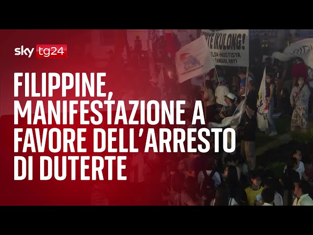 ⁣Filippine, manifestazione a favore dell’arresto di Duterte