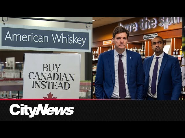 ⁣B.C. bans all U.S. alcohol at government stores