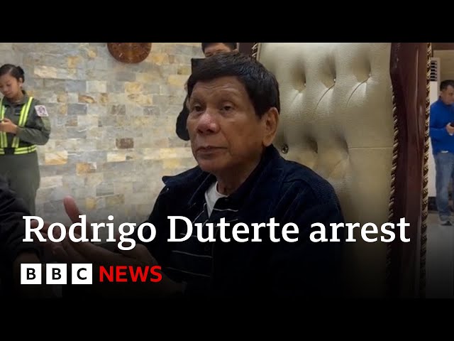 Rodrigo Duterte, former Philippines president, arrested over drug killings | BBC News