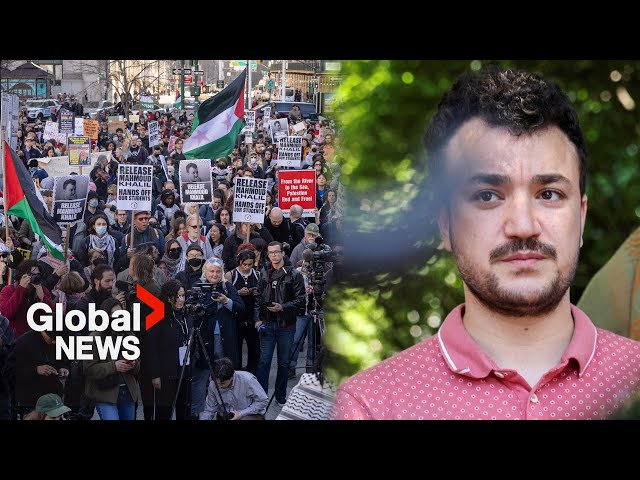 ⁣Pro-Palestinian student activist detained by ICE sparks mass protest in NY