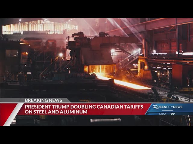 ⁣Trump to double Canadian tariffs on steel and aluminum