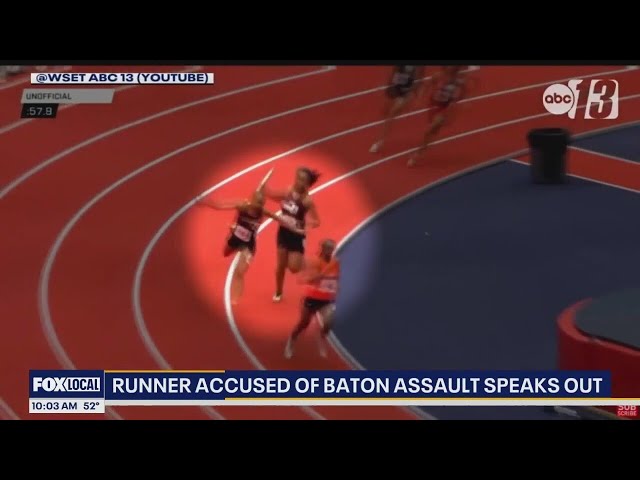 Runner accused of baton assault speaks out