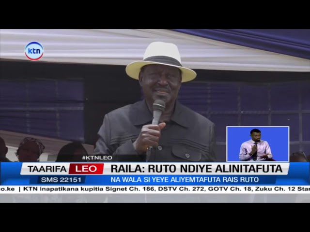 Kinara wa ODM Raila Odinga asema Rais Ruto ndiye alimtafuta ili kutia sahihi makubaliano ya ushiriki