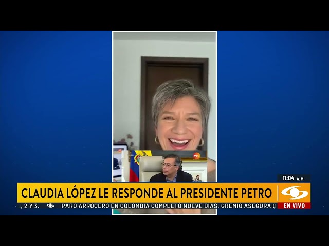 ⁣Claudia López responde al presidente Gustavo Petro por la afirmaciones que hizo en su contra