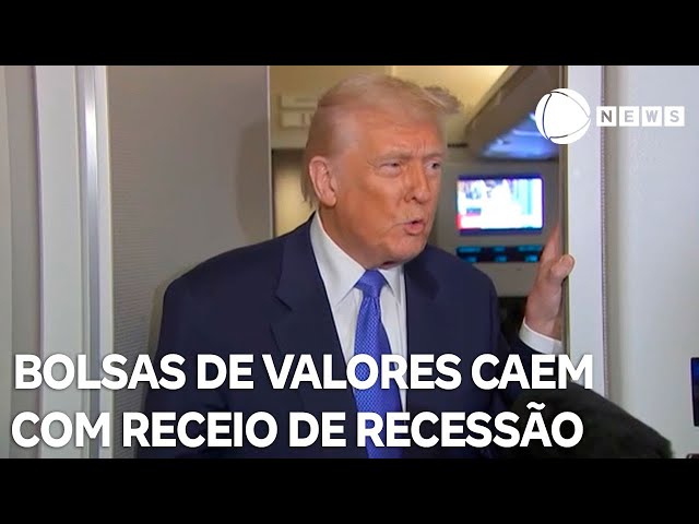 ⁣Bolsas de valores caem com receio de recessão nos EUA