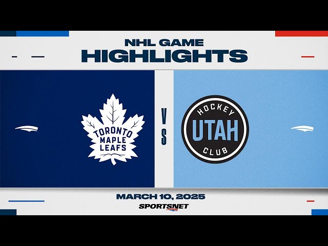 ⁣NHL Highlights | Maple Leafs vs. Utah HC - March 10, 2025