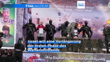 ⁣Waffenstilstand in Gaza: Hamas will eine US-israelische Geisel und vier Leichen freigeben