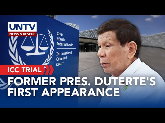 ⁣ICC PRE-TRIAL: Ex-Pres. Rodrigo Duterte's initial appearance before the ICC, March 14, 2025