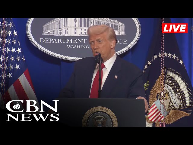 ⁣LIVE: President Trump Delivers Remarks at the Department of Justice | CBN News