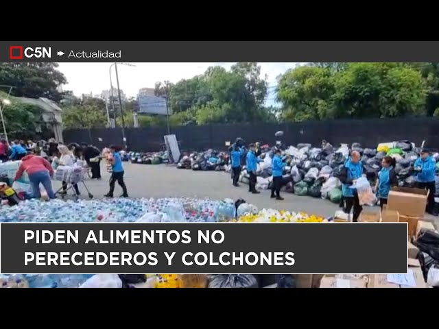 ⁣MASIVAS donaciones para los INUNDADOS en BAHÍA BLANCA