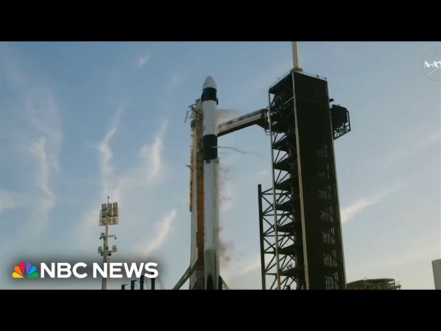 ⁣Four astronauts launch on mission to International Space Station