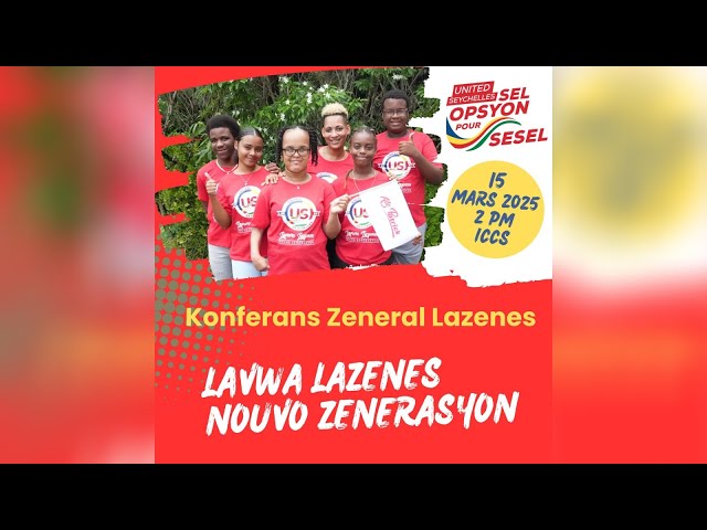 ⁣Konferans Zeneral Lazenes United Seychelles  - Sanmdi le 15 Mars