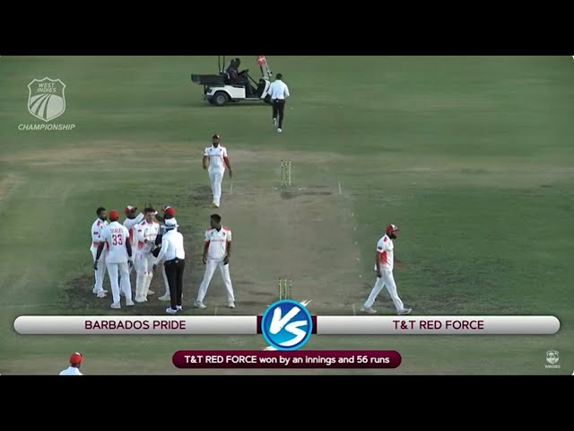 ⁣TT Red Force Decimate Barbados Pride in West Indies Championship