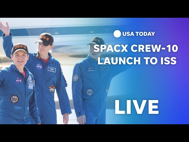 ⁣Watch live: SpaceX Crew-10 launch to ISS