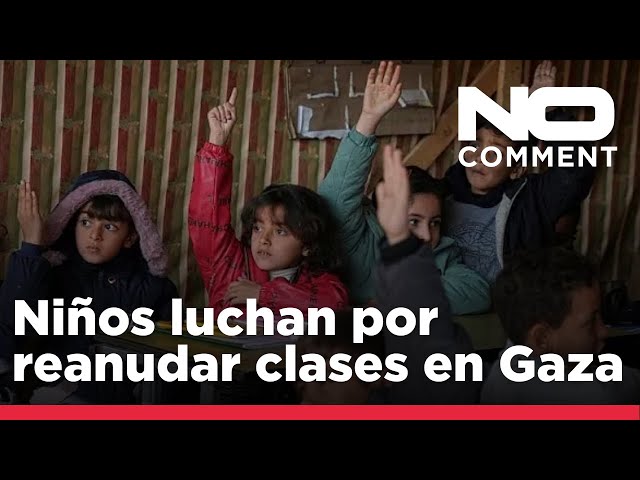 ⁣NO COMMENT: Los niños palestinos luchan por reanudar su educación en escuelas en ruinas