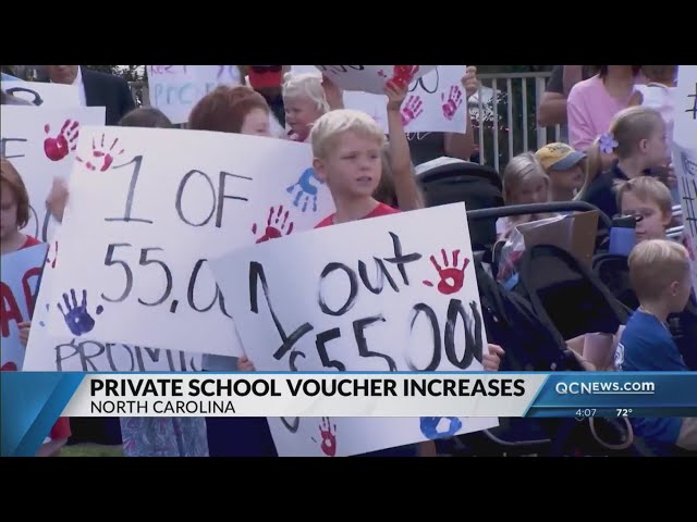 ⁣NC school vouchers more than double after ending income limits