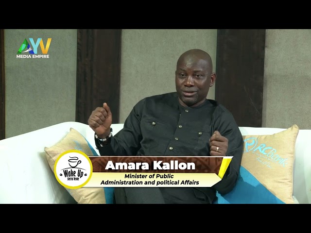 ⁣Amara Kallon, Minister of Public Administration and Political Affairs, speaking in an interview