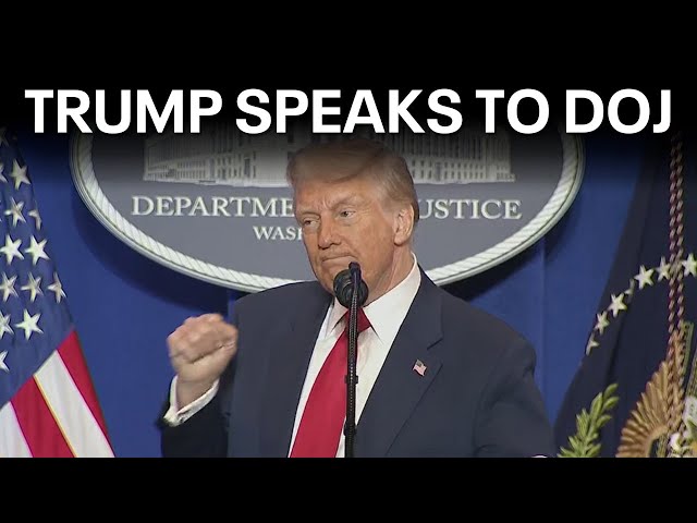 ⁣Donald Trump Speech at DOJ | FULL