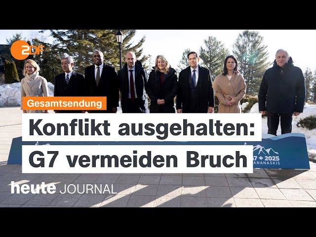 ⁣heute journal vom 14.03.2025: Grünen-Fraktionsvorsitzende im Interview, G7 für Ukraine-Waffenruhe