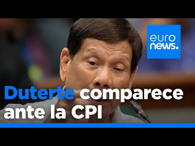 ⁣Rodrigo Duterte comparece ante la Corte Penal Internacional por videoconferencia