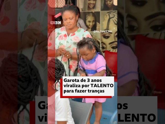 ⁣A garota de 3 anos com talento para tranças e penteados afro #bbcnewsbrasil