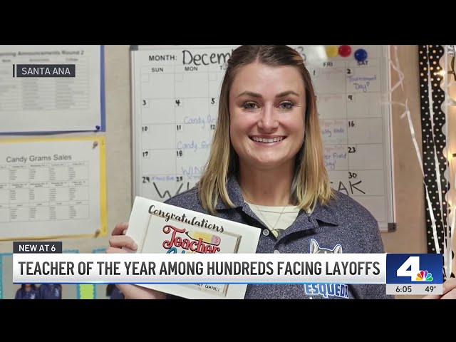 ⁣Teacher of the year among hundreds facing layoffs from Santa Ana Unified