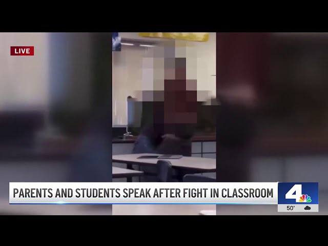 Video shows violent fight between students in Colton classroom