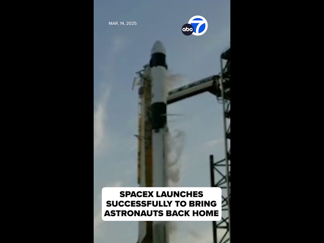 ⁣LIFTOFF! SpaceX launches successfully to bring astronauts back home