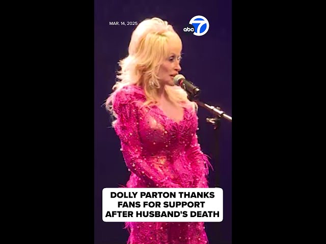 ⁣Dolly Parton thanks fans for support after husband's death