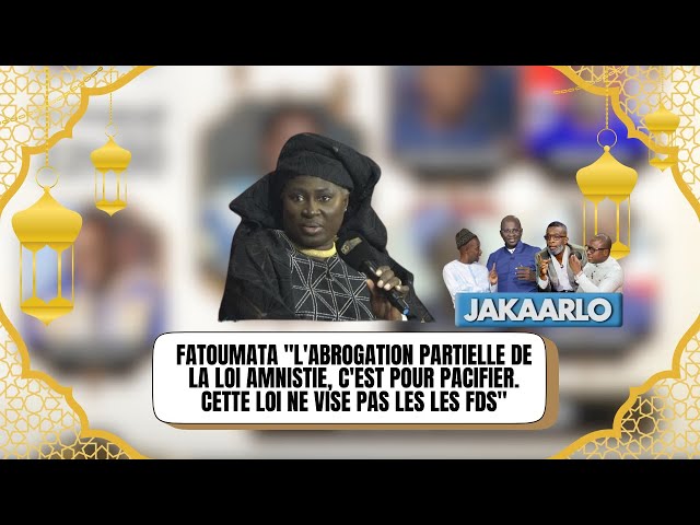 ⁣FATOUMATA "l'abrogation partielle de la loi, c'est pour pacifier. Cette loi ne vise p