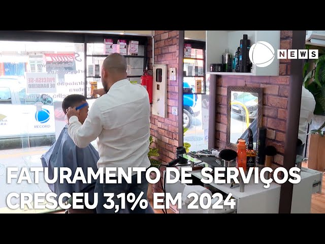 ⁣Faturamento do setor de Serviços cresceu 3,1% em 2024