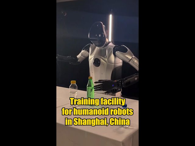 ⁣Explore training facility for humanoid robots in Shanghai, China