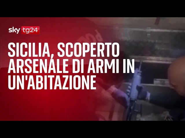 Sicilia, scoperto arsenale di armi in un’abitazione