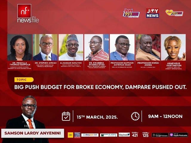 ⁣LIVE NOW: NEWSFILE [15-3-25]: BIG PUSH BUDGET FOR BROKE ECONOMY, DAMPARE PUSHED OUT ETC...