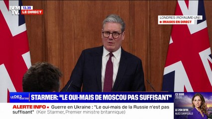 ⁣Guerre en Ukraine: pour le Premier ministre britannique, "le oui-mais de la part de la Russie n